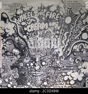 CREAM Wheels of Fire - Vintage 12'' vinyle album LP 02 couverture Banque D'Images