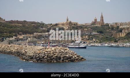 Paysages et impressions de ville de l'île de Malte dans la mer Méditerranée. Banque D'Images