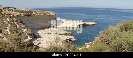 Paysages et impressions de ville de l'île de Malte dans la mer Méditerranée. Banque D'Images