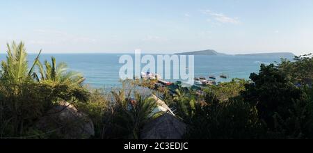 Paysages de plage de l'île tropicale à Koh Rong, Cambodge. Banque D'Images