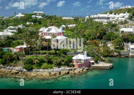 Maisons sur point Shares dans la paroisse de Pembroke Bermudes Banque D'Images