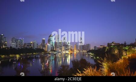 Tôt le matin, grand angle de clip de Brisbane kangaroo point Banque D'Images