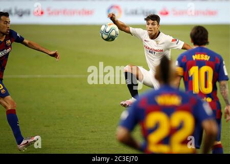 Séville, Espagne. 19 juin 2020. Match de football espagnol la Liga Sevilla vs FC Barcelone au stade Ramon Sanchez Pizjuan, Séville, 19 juin 2020 la Liga/Cordo Press Credit: CORDO PRESS/Alay Live News Banque D'Images