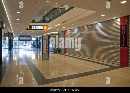 Centre commercial fermé "Stadtgalerie", crise de Corona, mars 2020, Witten, Allemagne, Europe Banque D'Images