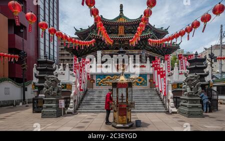 Temple Masobyo ou Ma Zhu Miao à Yokohama Chinatown, Japon Banque D'Images