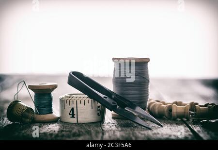 Outils de couture Banque D'Images