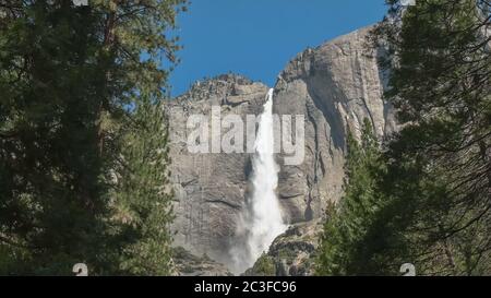 gros plan sur les chutes de yosemite dans le parc national de yosemite Banque D'Images