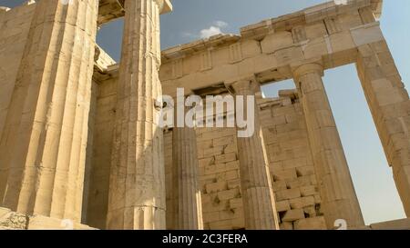 colonnes de l'erechthion à l'acropole d'athènes Banque D'Images