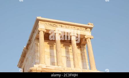 photo du temple d'athena nike à athènes, grèce Banque D'Images