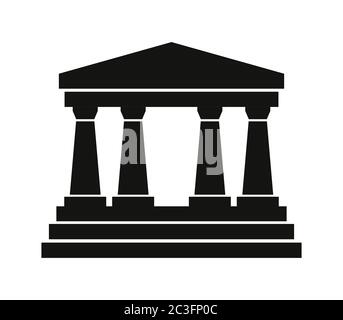 icône banque illustrée dans le vecteur sur fond blanc Banque D'Images