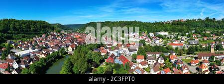 Paysage urbain de Sulz am Neckar d'en haut Banque D'Images