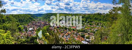 Paysage urbain de Sulz am Neckar d'en haut Banque D'Images