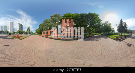 Vue panoramique à 360° de Monument aux héros de Panfilov