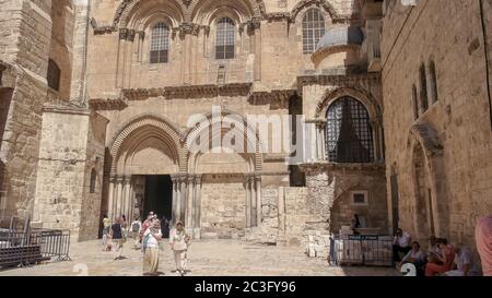 JÉRUSALEM, ISRAËL- SEPTEMBRE 20, 2016: Photo extérieure de l'église du Saint sépulcre à jérusalem Banque D'Images