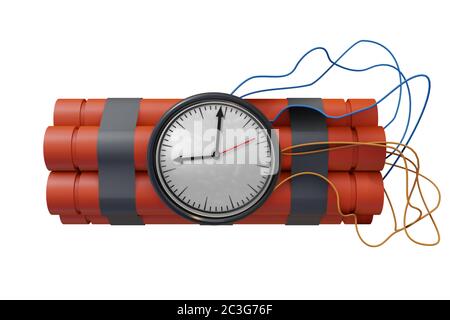 Bâtons de dynamite avec des explosifs dangereux - rendu 3d Banque D'Images