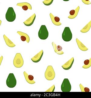 Illustration sur le thème Big coloré sans couture avocat, le motif de fruits lumineux pour le phoque. Motif fruits composé de belle avocat de répétition sans couture. Simp Illustration de Vecteur