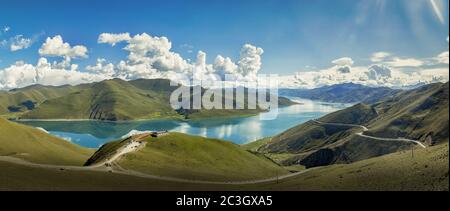 Namtso au Tibet Banque D'Images