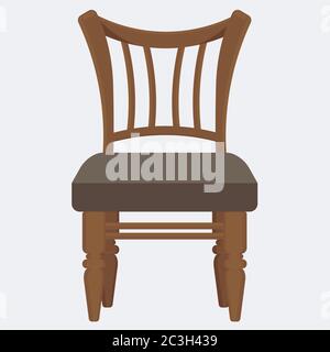 Chaise rouge classique illustration vectorielle détaillée Illustration de Vecteur