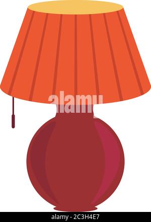 Lampe de table, lampe. Illustration vectorielle sur le thème des objets intérieurs. Illustration de Vecteur