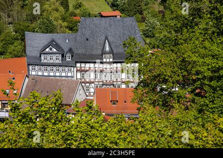 Stolberg dans la ville européenne des montagnes Harz Banque D'Images