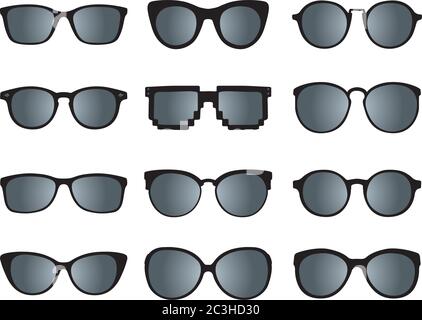 Mettez en place les lunettes de soleil Illustration vectorielle. Illustration de Vecteur