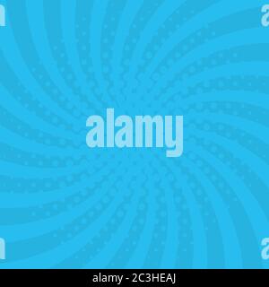 Fond bleu avec tourbillon. Style pop art Illustration de Vecteur