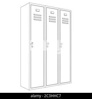 Casiers. Dessin de contour Illustration de Vecteur