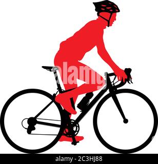 silhouette de cycliste de course - vecteur Illustration de Vecteur