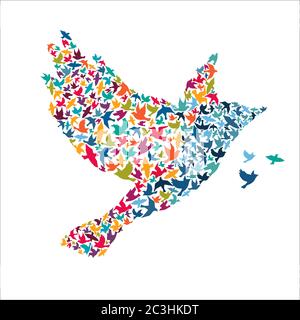 Oiseau abstrait. Illustration de Vecteur