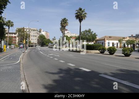 Palma de Mallorca / Espagne - avril 2019: xxxx comme quarantaine est mis après le coronavirus (COVID-19) épidémie dans l'île touristique des Baléares de Banque D'Images