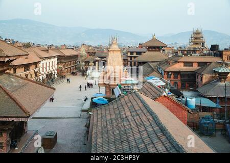 Place Bhaktapur Durbar à Katmandou, Népal. Banque D'Images