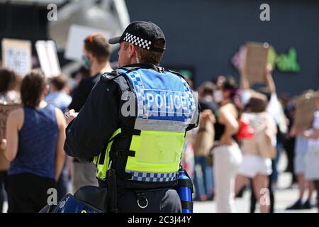 NEWCASTLE UPON TYNE, ANGLETERRE - 20 JUIN lors de la manifestation BLM qui se tiendra au monument de Grays, Newcastle upon Tyne le samedi 20 juin 2020 (crédit : Emily Moorby | MI News) Banque D'Images