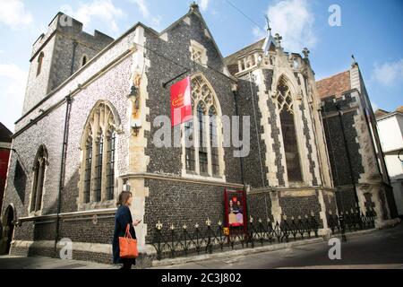 Le musée Canterbury Tales, maintenant fermé, à Canterbury, dans le Kent. Banque D'Images