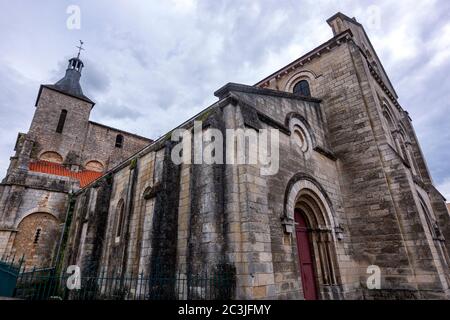 Façade de l'Église Saint-Hilaire le Grand, Poitiers, Nouvelle-Aquitaine, France Banque D'Images