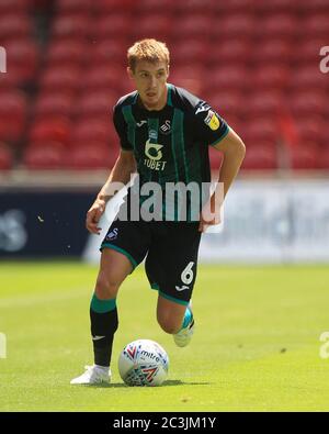 MIDDLESBROUGH, ANGLETERRE, 20 JUIN - Jay Fulton de Swansea City pendant le match de championnat Sky Bet entre Middlesbrough et Swansea City au stade Riverside, Middlesbrough, le samedi 20 juin 2020. (Credit: Mark Fletcher | MI News) Credit: MI News & Sport /Alay Live News Banque D'Images