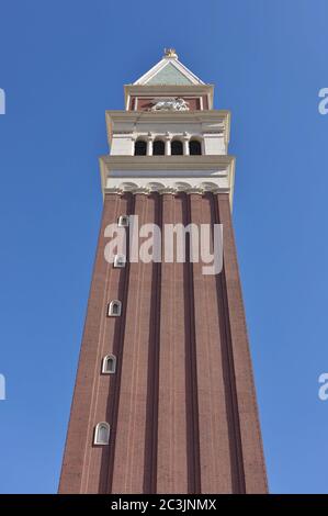 LAS VEGAS, NV -6 JUIN 2020 - vue extérieure sur la journée de Las Vegas, un hôtel de luxe et casino, situé à Las Vegas, Nevada, une réplique de Venise, Banque D'Images