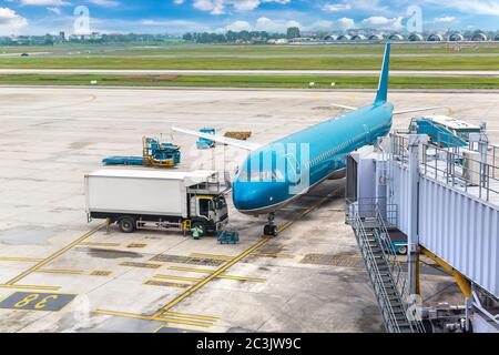 Noi Bai aéroport international à Hanoi en été Banque D'Images