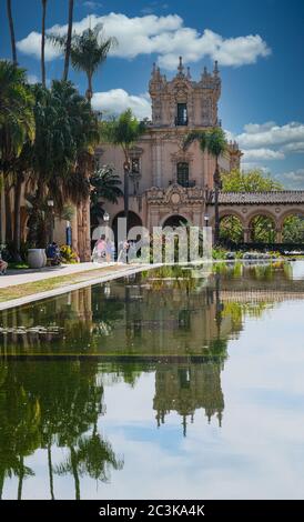 Bassin réfléchissant dans le parc Balboa Banque D'Images