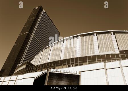 Madison Square Gardens, Midtown Manhattan, New York, États-Unis Banque D'Images