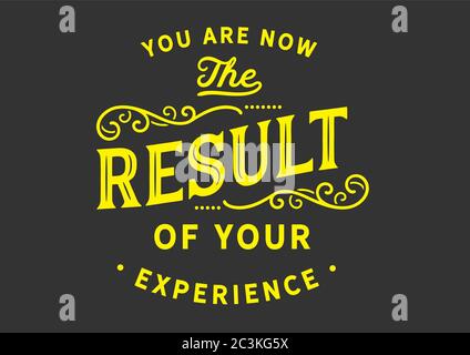 Vous êtes maintenant le résultat de votre expérience Illustration de Vecteur