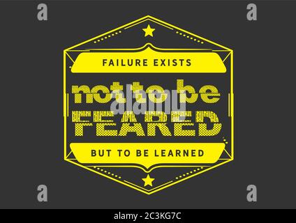 L'échec n'est pas à craindre mais à apprendre Illustration de Vecteur
