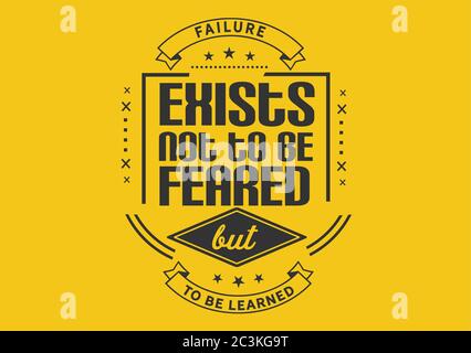 L'échec n'est pas à craindre mais à apprendre Illustration de Vecteur