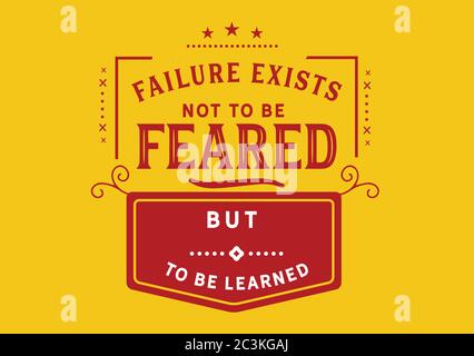 L'échec n'est pas à craindre mais à apprendre Illustration de Vecteur