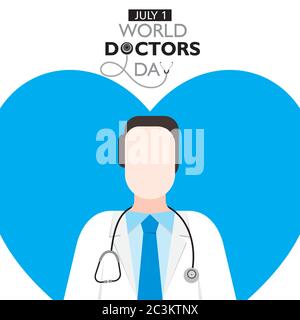 illustration vectorielle du concept de la journée nationale des médecins ou du design de la bannière Illustration de Vecteur