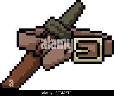 dessin animé isolé de la ceinture de couteau vector pixel art Illustration de Vecteur