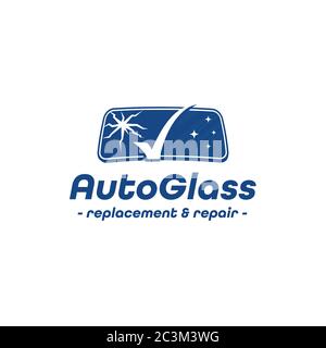 Logo Auto Glass Company. Vecteur et illustration. Illustration de Vecteur