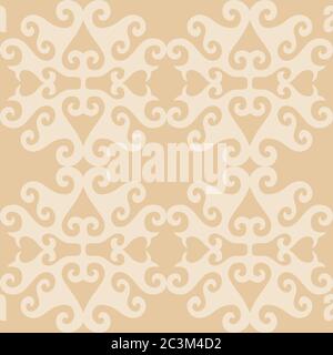 Papier peint décoratif beige oriental sans couture, illustration vectorielle Illustration de Vecteur