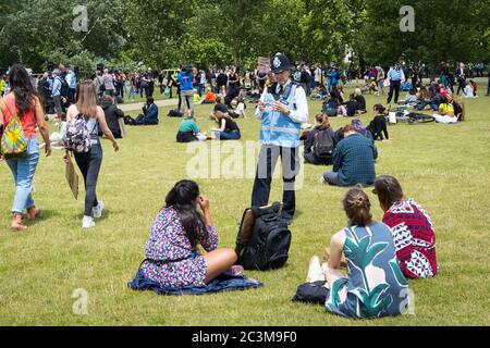 #BlackLivesMatter rallye à Hyde Park, Londres Banque D'Images
