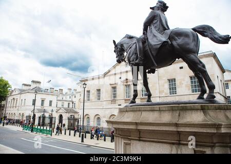 Londres, Royaume-Uni - 20 août 2017 : Monument du maréchal de champ, son Altesse Royale George, duc de Cambridge. K.C. Banque D'Images