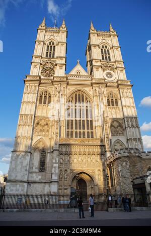 LONDRES, Royaume-Uni - 19 août 2017 : Abbaye de Westminster Banque D'Images